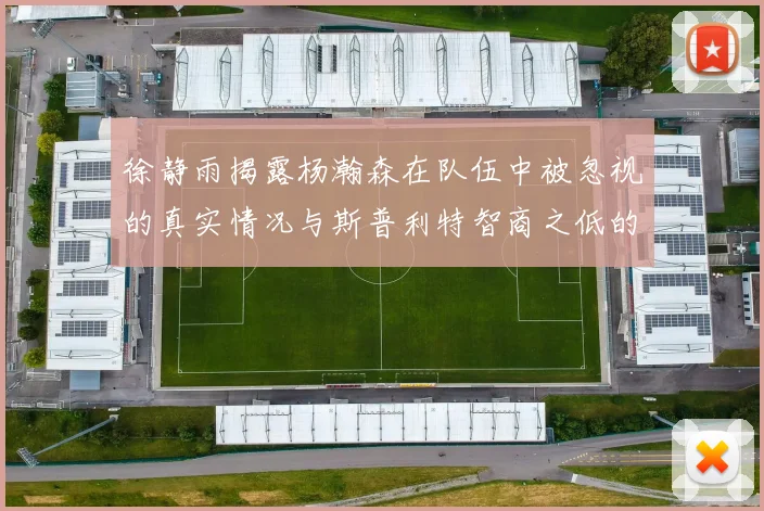 徐静雨揭露杨瀚森在队伍中被忽视的真实情况与斯普利特智商之低的尴尬真相